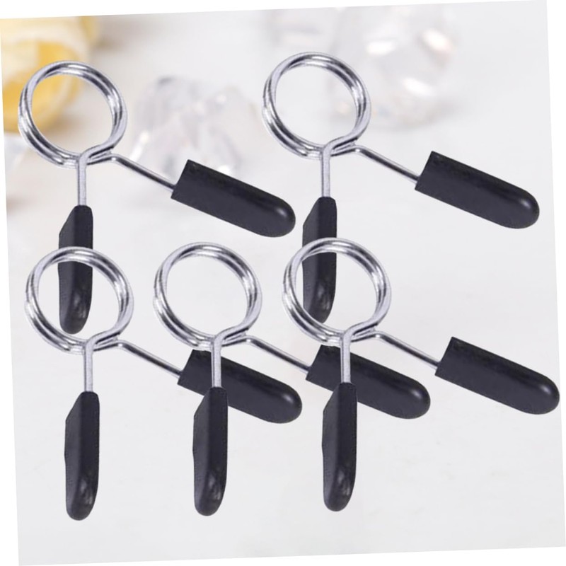 BIUDECO 5Pcs Spring Clamp Collars for Weightlifting Barbell Clip for