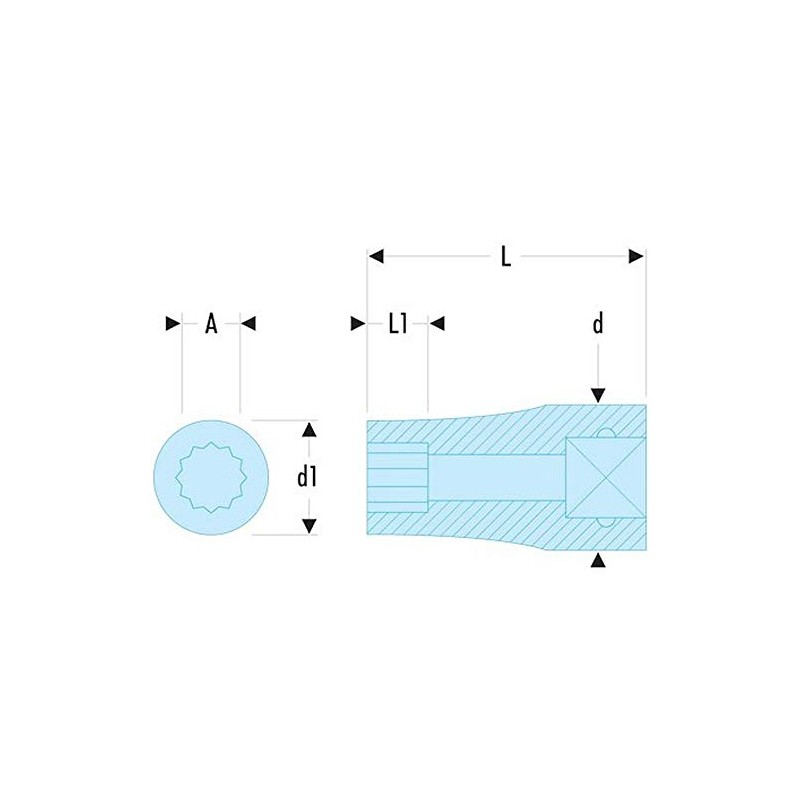 FACOM K.33B K.B 3/4" Drive Metric 12-Point Socket, 33 mm