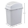 Eudokky 7 Liters Waste Bin, Swing Lid Trash Bin, Plastic