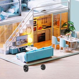 Abaodam Dollhouse Barbell Miniature Dumbbell Dollhouse Gym Mini Fitness Equipment Model for Doll House Ornament Accessories Decoration