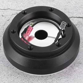 Adaptador de Buje de Volante Negro, Palanquilla Y Kit de Adaptador de Buje de Volante de Aluminio SRK 12H Reemplazo para MR2 MR S CELICA SUPRA XB TC Volante Deportivo