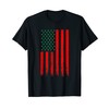 Pan African US Flag Juneteenth T-Shirt