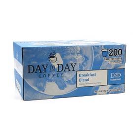 Day To Day Coffee Pods, Compatible with Keurig 2.0 Brewers, Box of 200 Count Breakfast Blend Medium Roast Single Serve Pods