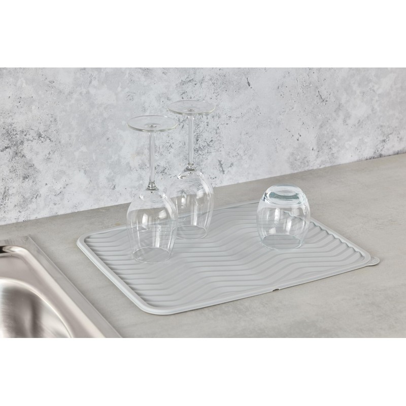 Minky 2 Pack Drying Mat, Flexible Sink Mat, Large Draining