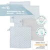 roba organic 5er Set Waschlappen 'Lil Planet' hellblau/sky, Musselin, Bio-Baumwolle,
