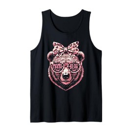 Cute Mama Bear Mom Mommy Funny Mothers Day Women Child Tank Top