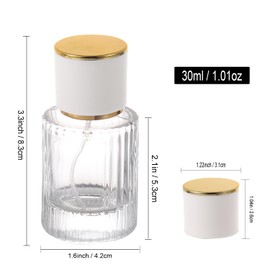 YWG Stone 30ml/1OZ Cologne Travel Bottle Refillable Empty Perfume Spray Bottles, Glass Perfume Atomizer Vintage Cologne Sample Container Travel Essentials for Frangrance Toiletries Cosmetic 3 Pack