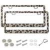 iolory 2 PCS Bling License Plate Frame,Rustproof Bling Glitter Diamond