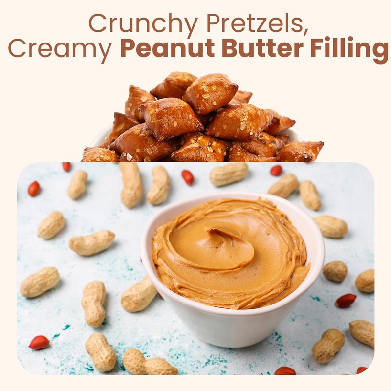 Wellsley Farms Peanut Butter Filled Pretzels - Crunchy Pretzel Nuggets