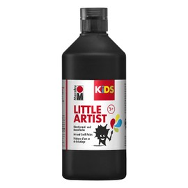 Marabu KiDS Little Artist 03050075073 500 ml, Black, Artist Painting and Craft Paint for Children from 3 Years, Water-Based, Made in Germany, Vegan, Gluten-Free