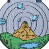 Mountain and Space Embroidered Badge Iron on or Sew on