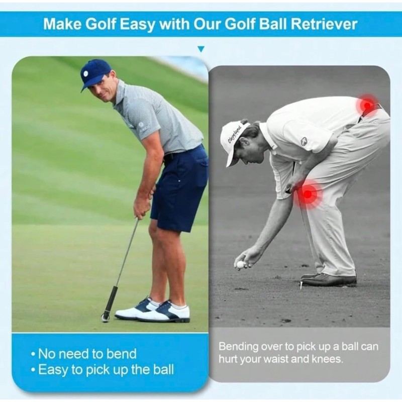 AMXJB Premium Golf Ball Retriever Golf Ball Grabber For Putters