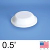 100 Pack White Cabinet Door Bumpers - 1/2” Diameter White