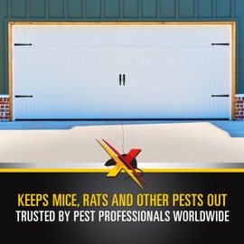 Xcluder X2 Rodent Proof Overhead Sectional Door Seal Kit, 8'2” Wide for 1.75" Thick Garage Doors, Stops Mice, Rats and Weather, Suitable for Residential or Commercial Property Use