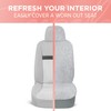 Carbella Plush Sherpa Fleece, 2 Pack Gray Seat Cover for