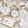 Wowagoga Jewelry Display Stand Set, Resin Jewelry Dish with Vanity