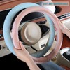 Binsheo Nappa Leather Blue Steering Wheel Cover, Advanced Microfiber Leather