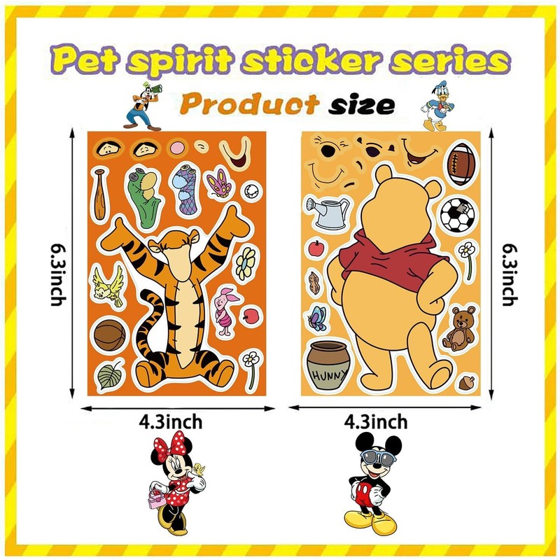 24 Sheets Make Your Own Stickers, Make Cartoon Character, Make