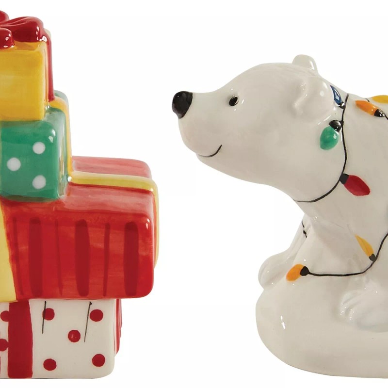 Park Designs Polar Bears Salt & Pepper Set Ceramic Christmas