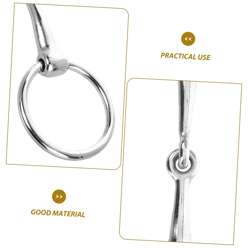 WHAMVOX Durable Stainless Steel Horse Bit Complete Tie Ring Eye