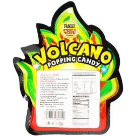Volcano Strawberry Flavor Popping Candy (1 x 1.06 oz Bag)