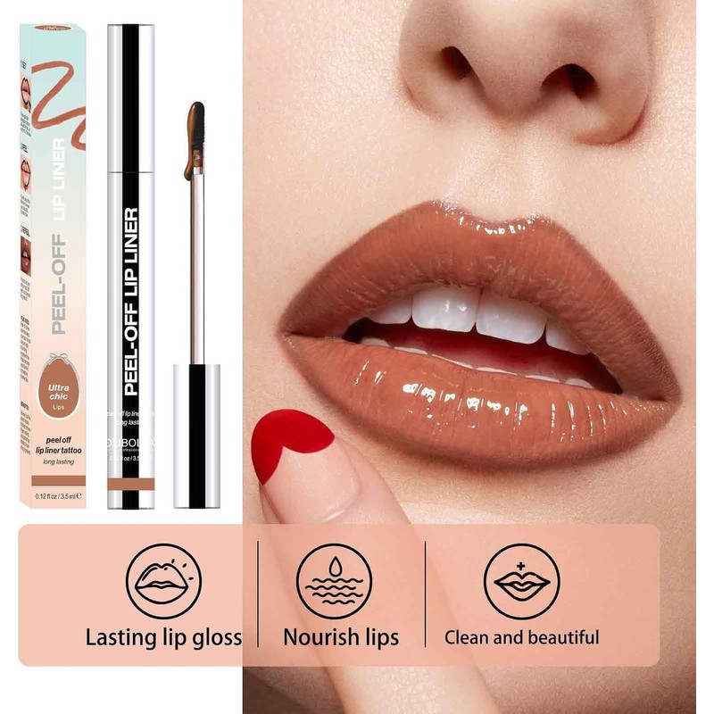 Peel off Matte Lip Stain, Lip Liner Tattoo, Long-Lasting Gloss,