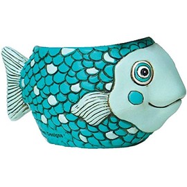 Allen Designs Planter Teal Fish