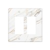 Lhdlnn White Gold Marble Light Switch Cover Decorative Double Rocker