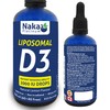 Naka Platinum Liposomal Vitamin D3, INSTANT BIOAVAILABILITY, 2000 IU DROPS,
