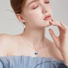 AOBOCO - Collar con colgante de zorro de plata de
