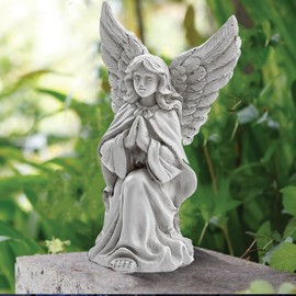 Phaxth Angel Statues for Garden, 11" Angel Garden Statues Outdoor, Garden Angels Outdoor/Outside Statue, Praying Angel Grave Decorations