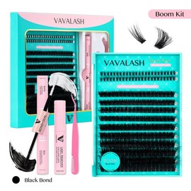 VAVA BEAUTY Misty Kit Clusters, DIY Lash Extension Springtok Bond&Seal, Tweezer, Remover For Girl at Home Makeup Cosmetic - Individual Eyelash Extensions:_Cosy Kit