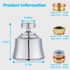 iFealClear Sink Faucet Aerator with Metal Ball Joint, 360° Swivel