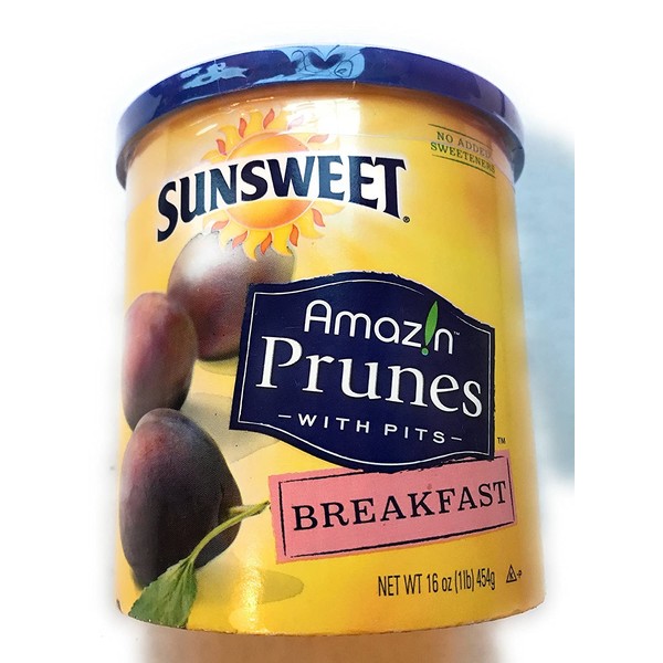 Sunsweet Amazin Prunes With Pits Breakfast Prunes 16 oz Container