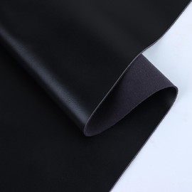 Faux Leather Vinyl Upholstery Fabric, 54 x 36 inches Synthetic Repholstery Leather Vinyl, Soft Touch Distressed DIY and Craft Material (Black, Cut by The Yard)