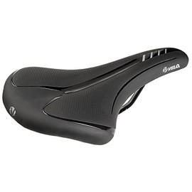 Velo Unisex's Fit Athlete BC Saddle for Bicycle, Black, Large