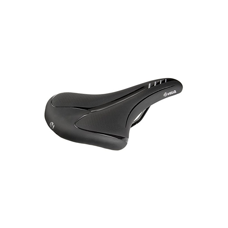 Velo Unisex's Fit Athlete BC Saddle for Bicycle, Black, Large