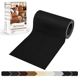 KING MOUNTAIN Leather Repair Patch,4 x 63 Inches self Adhesive Leather Repair Tape for Damaged Leather Furniture, Sofa Seating,Car Seats, Leather Goods(Black)