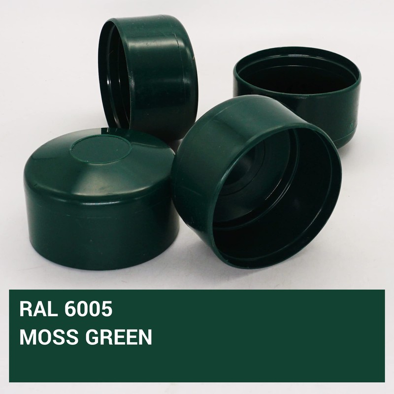 SKIR'CO RAL 6005 Fence Post Caps Round 60 mm Green