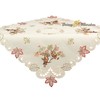 Quinnyshop - Owl Leaf Embroidery Tablecloth Approx. 85 x 85