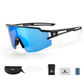 ROCKBROS Cycling Glasses Polarised Cycling Glasses for Men and Women Sports Glasses Outdoor Sports Windproof and Sand Bicycle Accessories Cycling Glasses Men