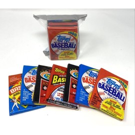 100 OLD VINTAGE TOPPS BASEBALL CARDS ~ SEALED WAX PACKS LOT!