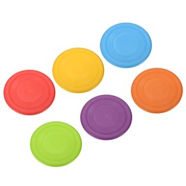PATIKIL Set of 6 7" Flying Discs - TPR Material for Adults and Dogs, Great for Outdoor Play and Sports Games, 6 Colors