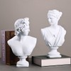 13.8 Inch Classic Greek White Athena Woman Bust Statue, Home