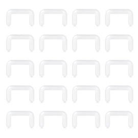 D.Bella Clear Septum Retainer 14G Flexible Septum Piercing Retainer Acrylic Plastic U Shape Septum Rings for Work