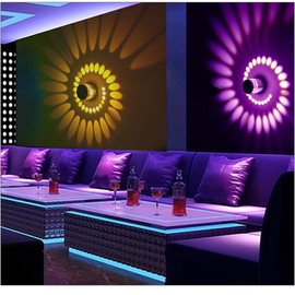 Colorful RGB Spiral Hole Wall Lamp Surface Wall Install Home Decor LED Light Luminaire Lighting