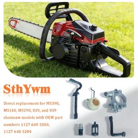 Oil pump oiler worm gear kit, compatible with the oil pump worm gear of MS390 MS310 MS290 029 039 chainsaw, replace parts 1127 640 3200, 1127 640 3204, 1143 647 9401, 1140 647 9402