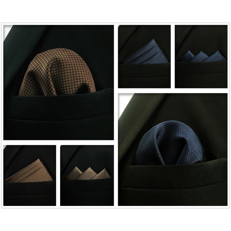 Shlax&Wing Pack of 5 Assorted Handkerchiefs for Men Square Size