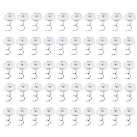 NEBURORA 50 Pieces Upholstery Twist Pins Clear Rose Heads Bed Skirt Pins for Slipcovers Bedskirts Car Slip Furniture Covers in Place