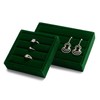 Papten Velvet Ring Organizer Trays Stackable Jewellery Drawer Organiser Tray